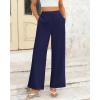 imageBTFBM Womens Wide Leg Pants Dressy Casual Elastic High Waisted Palazzo Business Lounge Trousers with PocketsSolid Navy