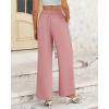 imageBTFBM Womens Wide Leg Pants Dressy Casual Elastic High Waisted Palazzo Business Lounge Trousers with PocketsSolid Pink