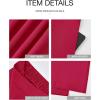 imageBTFBM Womens Wide Leg Pants Dressy Casual Elastic High Waisted Palazzo Business Lounge Trousers with PocketsSolid Rose Red
