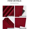 imageBTFBM Womens Wide Leg Pants Dressy Casual Elastic High Waisted Palazzo Business Lounge Trousers with PocketsSolid Wine Red