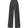 imageBTFBM Women High Waist Palazzo Pants Casual Wide Leg Trousers Button Down Loose Work Office Business Suit Pant PocketsSolid Dark Grey