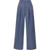 imageBTFBM Women High Waist Palazzo Pants Casual Wide Leg Trousers Button Down Loose Work Office Business Suit Pant PocketsSolid Grey Blue