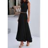 imageBTFBM 2 Piece Skirt Sets For Women 2025 Summer Spring Dresses Resort Vacation Curise Outfits Tank Top Maxi Skirt SetBlack