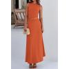 imageBTFBM 2 Piece Skirt Sets For Women 2025 Summer Spring Dresses Resort Vacation Curise Outfits Tank Top Maxi Skirt SetBrick Red