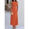 imageBTFBM 2 Piece Skirt Sets For Women 2025 Summer Spring Dresses Resort Vacation Curise Outfits Tank Top Maxi Skirt SetBrick Red