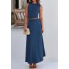 imageBTFBM 2 Piece Skirt Sets For Women 2025 Summer Spring Dresses Resort Vacation Curise Outfits Tank Top Maxi Skirt SetDark Blue