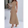 imageBTFBM 2 Piece Skirt Sets For Women 2025 Summer Spring Dresses Resort Vacation Curise Outfits Tank Top Maxi Skirt SetKhaki