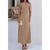 imageBTFBM 2 Piece Skirt Sets For Women 2025 Summer Spring Dresses Resort Vacation Curise Outfits Tank Top Maxi Skirt SetKhaki