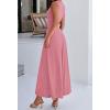 imageBTFBM 2 Piece Skirt Sets For Women 2025 Summer Spring Dresses Resort Vacation Curise Outfits Tank Top Maxi Skirt SetPink