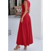 imageBTFBM 2 Piece Skirt Sets For Women 2025 Summer Spring Dresses Resort Vacation Curise Outfits Tank Top Maxi Skirt SetRed