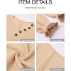 imageBTFBM Women Long Sleeve Shirts Fall Fashion 2025 V Neck Loose Casual Blouse Deco Button Lightweight Waffle Knit PulloverApricot
