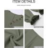 imageBTFBM Women Long Sleeve Shirts Fall Fashion 2025 V Neck Loose Casual Blouse Deco Button Lightweight Waffle Knit PulloverArmy Green