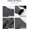 imageBTFBM Women Long Sleeve Shirts Fall Fashion 2025 V Neck Loose Casual Blouse Deco Button Lightweight Waffle Knit PulloverDark Grey