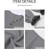imageBTFBM Women Long Sleeve Shirts Fall Fashion 2025 V Neck Loose Casual Blouse Deco Button Lightweight Waffle Knit PulloverLight Grey
