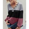 imageBTFBM Women Long Sleeve Shirts Fall Fashion 2025 V Neck Loose Casual Blouse Deco Button Lightweight Waffle Knit PulloverStripe Black