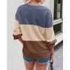 imageBTFBM Women Long Sleeve Shirts Fall Fashion 2025 V Neck Loose Casual Blouse Deco Button Lightweight Waffle Knit PulloverStripe Blue