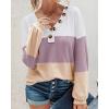 imageBTFBM Women Long Sleeve Shirts Fall Fashion 2025 V Neck Loose Casual Blouse Deco Button Lightweight Waffle Knit PulloverStripe White