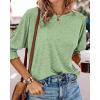 imageBTFBM Womens Casual 34 Sleeve Tops Dressy 2025 Summer Fall T Shirts Crewneck Loose Tunic Vacation BlousesSolid Grass Green