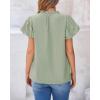 imageBTFBM Womens Spring Summer Tops Dressy Casual 2025 Trendy V Neck Puff Short Sleeve Cute Shirts Business Work BlousesLight Green