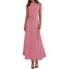 imageBTFBM 2 Piece Skirt Sets For Women 2025 Summer Spring Dresses Resort Vacation Curise Outfits Tank Top Maxi Skirt SetPink