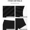 imageBTFBM 2025 Womens Summer 2 Piece Outfits Spring Crewneck Short Sleeve Ruched Bodycon Tops Flowy Knit Maxi Skirt SetsBlack