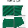 imageBTFBM 2025 Womens Summer 2 Piece Outfits Spring Crewneck Short Sleeve Ruched Bodycon Tops Flowy Knit Maxi Skirt SetsGreen