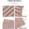 imageBTFBM 2025 Womens Summer 2 Piece Outfits Spring Crewneck Short Sleeve Ruched Bodycon Tops Flowy Knit Maxi Skirt SetsKhaki