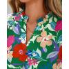 imageBTFBM Summer Blouses for Women Dressy Casual 2025 Spring Floral Boho Shirts V Neck Puff Short Sleeve Business Work TopsFloral Green Multi