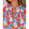 imageBTFBM Summer Blouses for Women Dressy Casual 2025 Spring Floral Boho Shirts V Neck Puff Short Sleeve Business Work TopsFloral Light Blue Multi