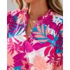 imageBTFBM Summer Blouses for Women Dressy Casual 2025 Spring Floral Boho Shirts V Neck Puff Short Sleeve Business Work TopsFloral Pink