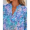 imageBTFBM Summer Blouses for Women Dressy Casual 2025 Spring Floral Boho Shirts V Neck Puff Short Sleeve Business Work TopsFloral Pink Blue
