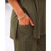 imageBTFBM Women 2 Piece Outfits Casual Loose Slit Short Sleeve Top Wide Leg Pants Matching Lounge Sets Tracksuit With PocketArmy Green