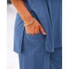 imageBTFBM Women 2 Piece Outfits Casual Loose Slit Short Sleeve Top Wide Leg Pants Matching Lounge Sets Tracksuit With PocketBlue