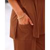 imageBTFBM Women 2 Piece Outfits Casual Loose Slit Short Sleeve Top Wide Leg Pants Matching Lounge Sets Tracksuit With PocketBrown
