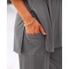imageBTFBM Women 2 Piece Outfits Casual Loose Slit Short Sleeve Top Wide Leg Pants Matching Lounge Sets Tracksuit With PocketDark Grey