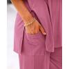 imageBTFBM Women 2 Piece Outfits Casual Loose Slit Short Sleeve Top Wide Leg Pants Matching Lounge Sets Tracksuit With PocketPink
