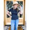 imageBTFBM Women 2025 Summer Henley Tunic Top V Neck Short Sleeve Button UP Solid Slim Fit Casual Ribbed Knit Shirt BlousesZgrey