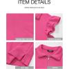 imageBTFBM Womens 2 Piece Outfits Sweatsuit Zipper V Neck Casual Ruffle Short Sleeve Tops and Drawstring Shorts Lounge SetsRose Red