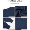 imageBTFBM Womens Ribbed Long Sleeve Tops 2025 Summer Spring Pullover Knit Casual V Neck Blouses Trendy Loose Fit Tunic TopSolid Blue