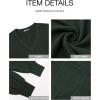 imageBTFBM Womens Ribbed Long Sleeve Tops 2025 Summer Spring Pullover Knit Casual V Neck Blouses Trendy Loose Fit Tunic TopSolid Dark Army Green