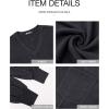 imageBTFBM Womens Ribbed Long Sleeve Tops 2025 Summer Spring Pullover Knit Casual V Neck Blouses Trendy Loose Fit Tunic TopSolid Dark Grey