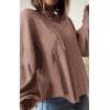 imageBTFBM Womens Ribbed Long Sleeve Tops 2025 Summer Spring Pullover Knit Casual V Neck Blouses Trendy Loose Fit Tunic TopSolid Khaki