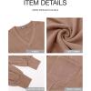 imageBTFBM Womens Ribbed Long Sleeve Tops 2025 Summer Spring Pullover Knit Casual V Neck Blouses Trendy Loose Fit Tunic TopSolid Khaki