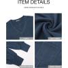 imageBTFBM Womens Ribbed Long Sleeve Tops 2025 Summer Spring Pullover Knit Casual V Neck Blouses Trendy Loose Fit Tunic TopSolid Light Grey Blue