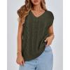 imageBTFBM Womens Oversized Sweater Vest 2025 Summer V Neck Casual Sleeveless Sweaters Loose Cable Knit Pullover TopsArmy Green