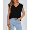 imageBTFBM Womens Oversized Sweater Vest 2025 Summer V Neck Casual Sleeveless Sweaters Loose Cable Knit Pullover TopsBlack