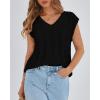 imageBTFBM Womens Oversized Sweater Vest 2025 Summer V Neck Casual Sleeveless Sweaters Loose Cable Knit Pullover TopsBlack