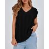imageBTFBM Womens Oversized Sweater Vest 2025 Summer V Neck Casual Sleeveless Sweaters Loose Cable Knit Pullover TopsBlack
