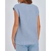 imageBTFBM Womens Oversized Sweater Vest 2025 Summer V Neck Casual Sleeveless Sweaters Loose Cable Knit Pullover TopsLight Blue