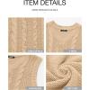 imageBTFBM Womens Oversized Sweater Vest 2025 Summer V Neck Casual Sleeveless Sweaters Loose Cable Knit Pullover TopsLight Khaki